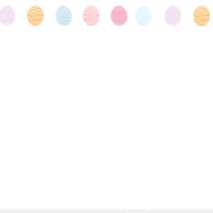 Easter Border Printable Minimal Pdf Instant download Letter Size PNG for photos, scrapbook, planners journal spring holiday eggs image 2