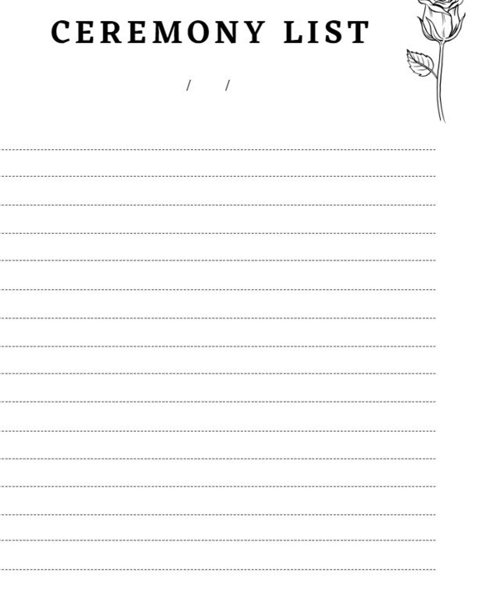 Wedding to Do Printable Lists Template Fill in the Blank 6 Full Pages for Notes, Planners ...