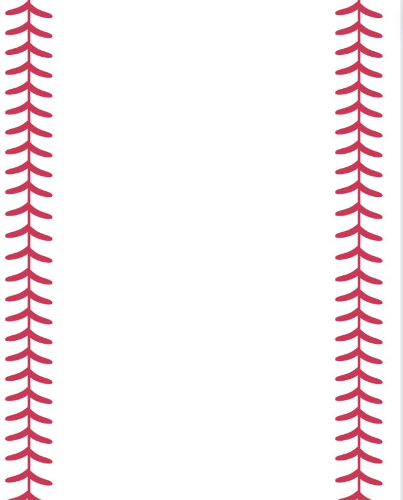 Baseball Border Pdf PNG Printable Frame Instant Download 4 Page