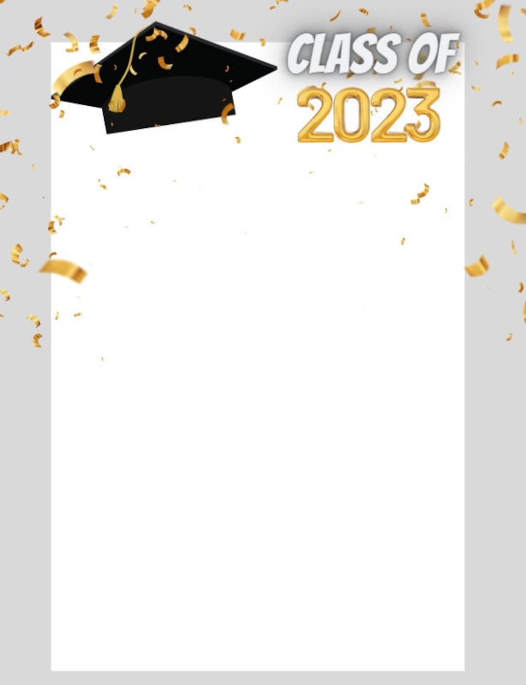 Graduation Border Class Of 2023 Printable Pdf Digital Download Letter