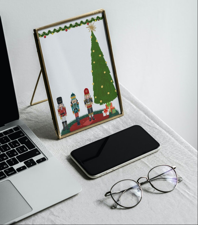 Nutcracker Border Pdf, Nutcracker Frame Png, A4 and US Letter Size