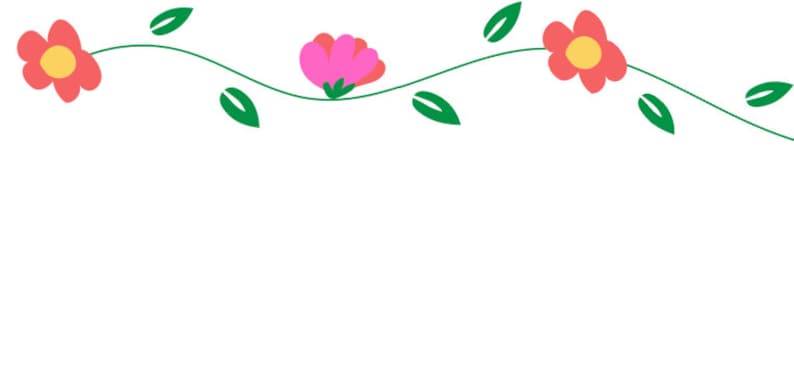 Wedding Border Printable Template, 4 Page Design, Bright Flower Prints ...