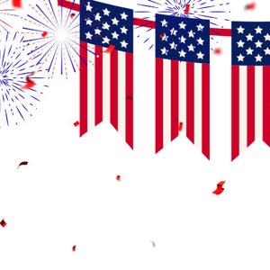 July 4th Border Printable PNG and Pdf Instant download for USA paper, veterans announcements, memorial day invites, USA banner border image,