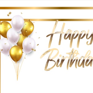 Happy Birthday Printable, Images Border, Bday Pdf, for photos, frames instant download, gift, scrapbook template, blank for planner