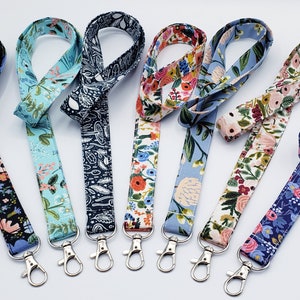 Rifle Paper Co Lanyard, Spring Lanyards, Breakaway Lanyard, Floral Key Holder, Floral Lanyard, ID Badge Holder, Breakaway Floral Lanyard