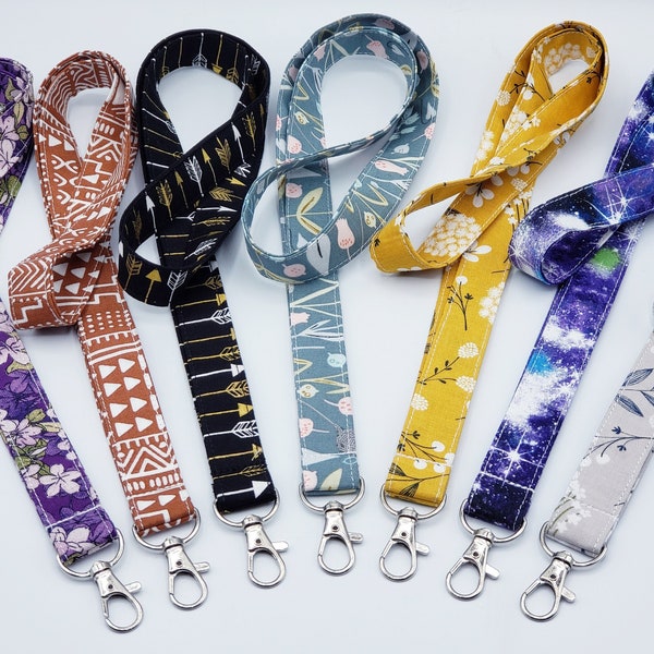 Lanyard, Spring Lanyards,Lanyard for Keys, Breakaway Lanyard, Floral Lanyard, Breakaway Floral Lanyard, Teacher Lanyard, Fabric Lanyard