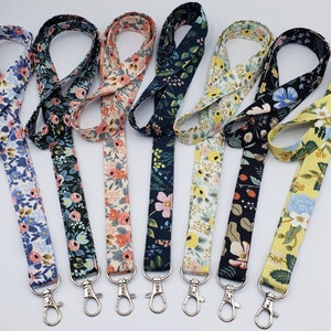 Rifle Paper Co Lanyard, (Breakaway Lanyard-Olny3/4&quot;), Lanyard for Keys, Floral Lanyard, Breakaway Floral Lanyard