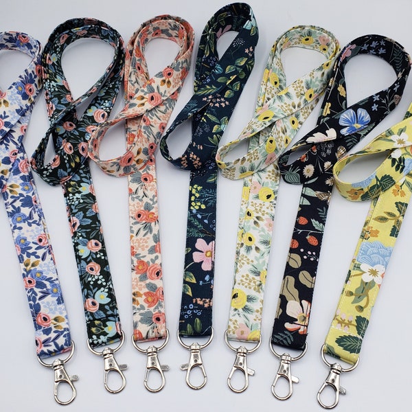 Rifle Paper Co Lanyard, Spring Lanyards,Lanyard for Keys, Floral Lanyard, Breakaway Floral Lanyard, Teacher Lanyard, Breakaway Lanyard