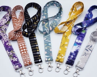 Lanyard, Spring Lanyards,Lanyard for Keys, Breakaway Lanyard, Floral Lanyard, Breakaway Floral Lanyard, Teacher Lanyard, Fabric Lanyard