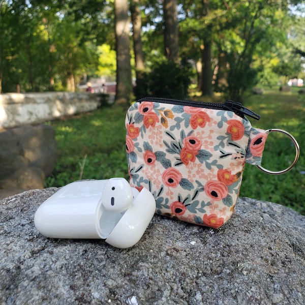 Rifle Paper Co Fabric Airpods Case, AirPods Pro Case, Fabric Airpods Case, AirPods Case, Airpods case keychain, Airpods pouch bag