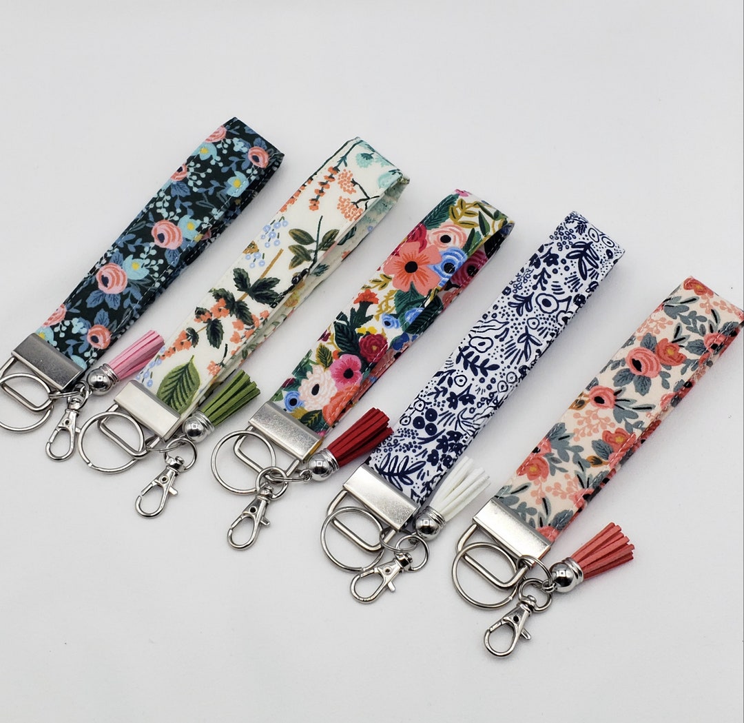 Rifle Paper Co Fabric Key Wristlet, Key Fob, Keychain, Gift for Her ...