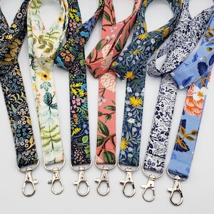 Rifle Paper Co Lanyard, (Breakaway Lanyard-Olny3/4&quot;), Lanyard for Keys, Floral Lanyard, Teacher Lanyard, ID Badge Holder