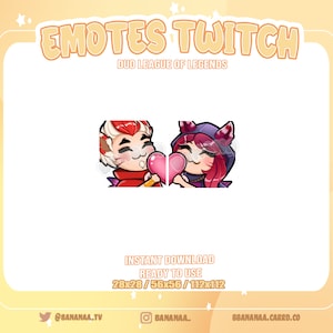 EMOTES DUO - league of legends - rakan & xayah - emotes love.
