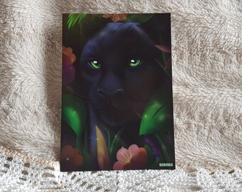 Imprime Panthere Noire Etsy France