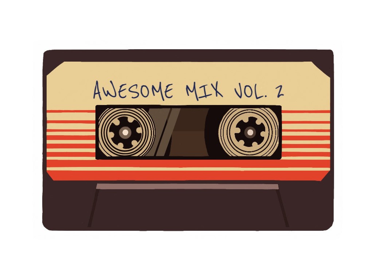 GUARDIANS of the GALAXY awesome Mixtape 1 & 2 Sticker Cassette Etsy