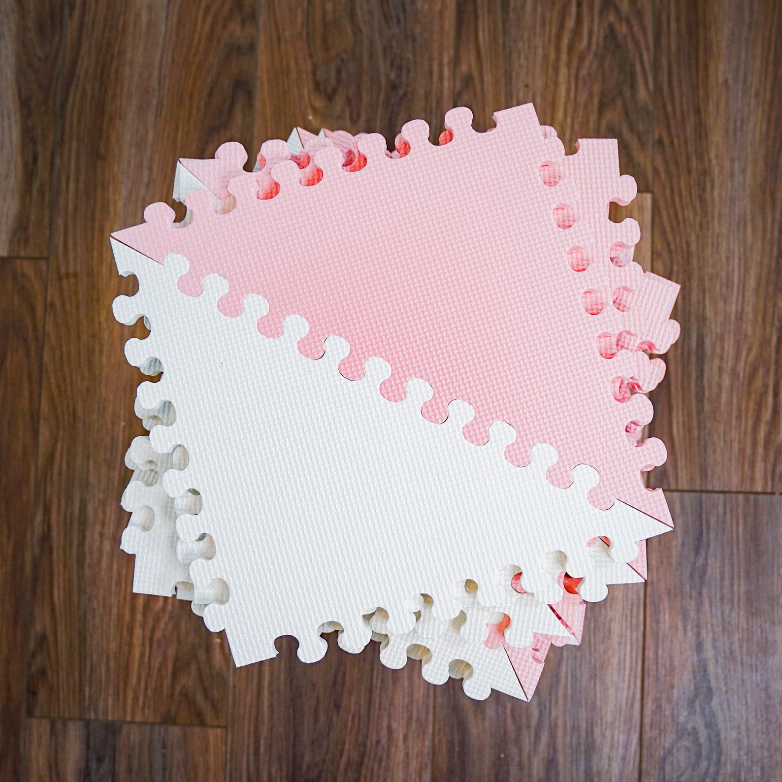 Baby Foam Play Mat Interlocking Foam Floor Tiles Pink/Cream Etsy