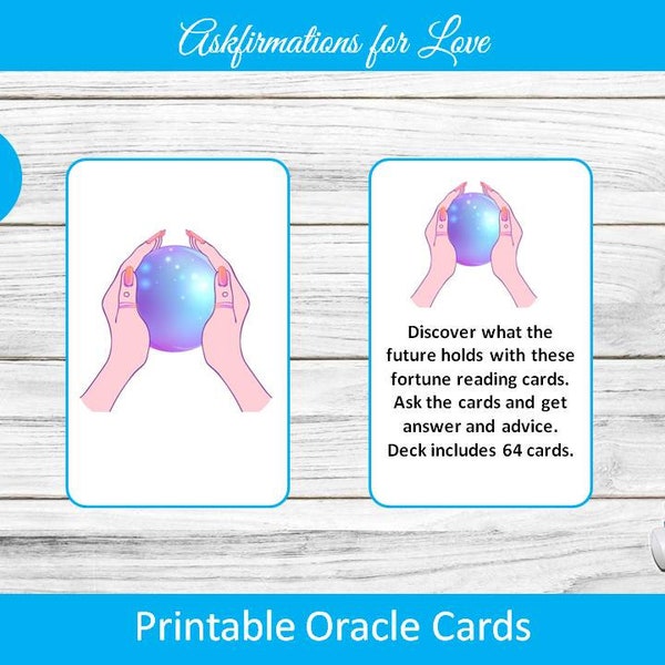 Your Fortune, Fortune Cards, Oracle Cards, Divination Tools, Printable PDF