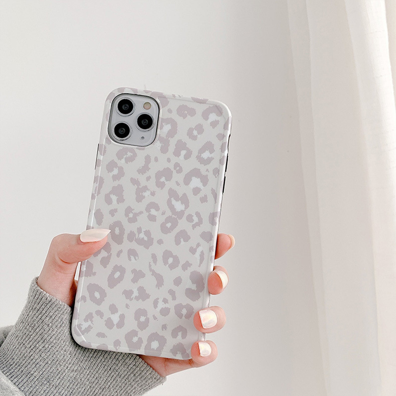 Leopard Light Grey iPhone case iPhone 12 Pro iPhone 12 ProMax Etsy