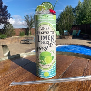 20oz fake fruit topper when life give you limes make mojitos