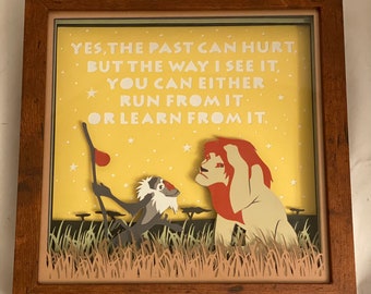 Lion King inspired lighted shadow box