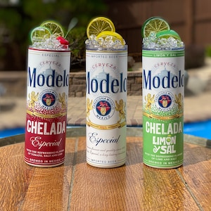 20oz Tumbler Fruit topper/Tumbler with 3D topper Modelo tumblers Hot or cold drink tumbler Gift tumbler Party tumbler Modelo Chelado