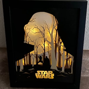 Star Wars 1 inspired lighted shadow box