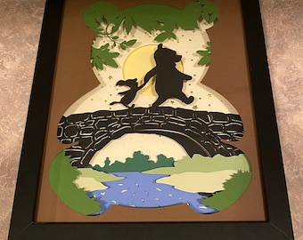 Winnie the Pooh and piglet lighted box