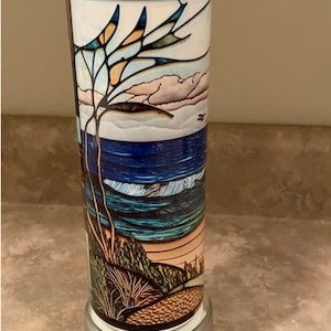 Beach stainless glass scene 1 20oz tumbler cold and hot drinks