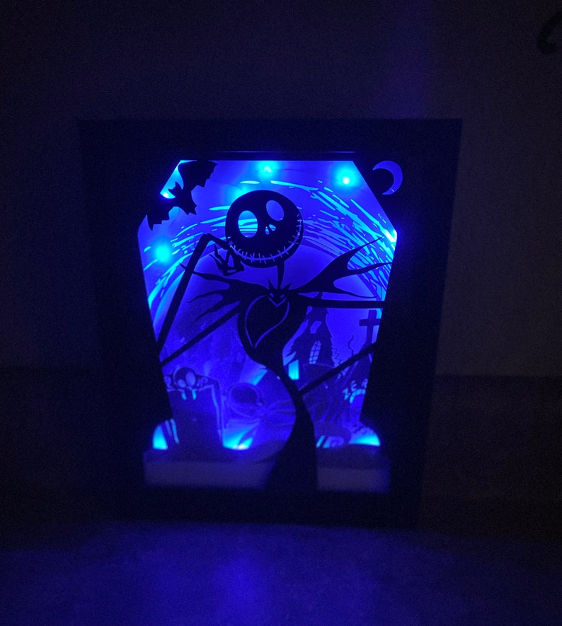 Nightmare Before Xmas Jack Skellington Inspired 3D Lighted Etsy