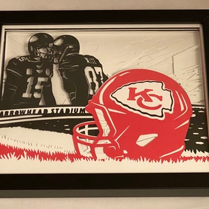 Kansas City Chiefs inspired lighted shadowbox