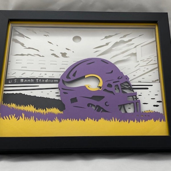 Minnesota Vikings lighted shadow box