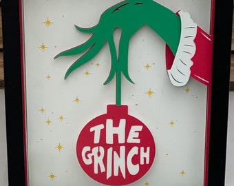 Lighted Grinch Shadow Box - Etsy