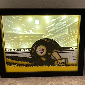 Pittsburgh Steelers Inspired 3D lighted shadow box