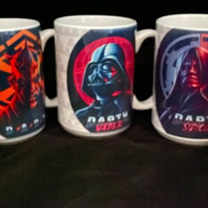 Disney inspired StarWars mug Bundle/KyloRen/Darth Maul/Vader/DarthSidious/Dark side/coffee/tea mug/hot chocolate cocoa/latte/ceramic mug