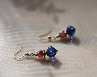 Tourmaline Crystal Earrings. Crystal Earrings. October Birthstone Earrings. Gift For Her. Something Blue.Mothers Day Gift
