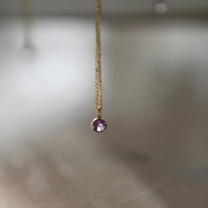 Amethyst Healing Crystal Gold / Silver Necklace. Amethyst Necklace. February birthstone Necklace. Anxiety Necklace.Mothers Day Gift