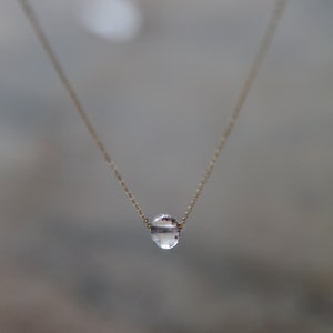 Clear Quartz Healing Crystal Gold Necklace. Clear Quartz Necklace. April Birthday.April Necklace.Gift for Her.Mothers Day Gift