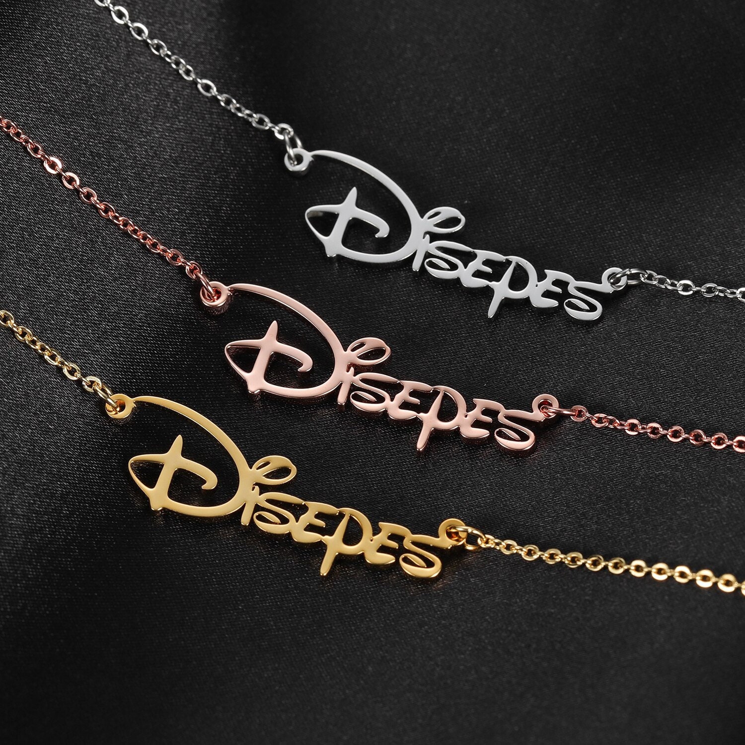 Personalized Disney Name Necklace Cute 