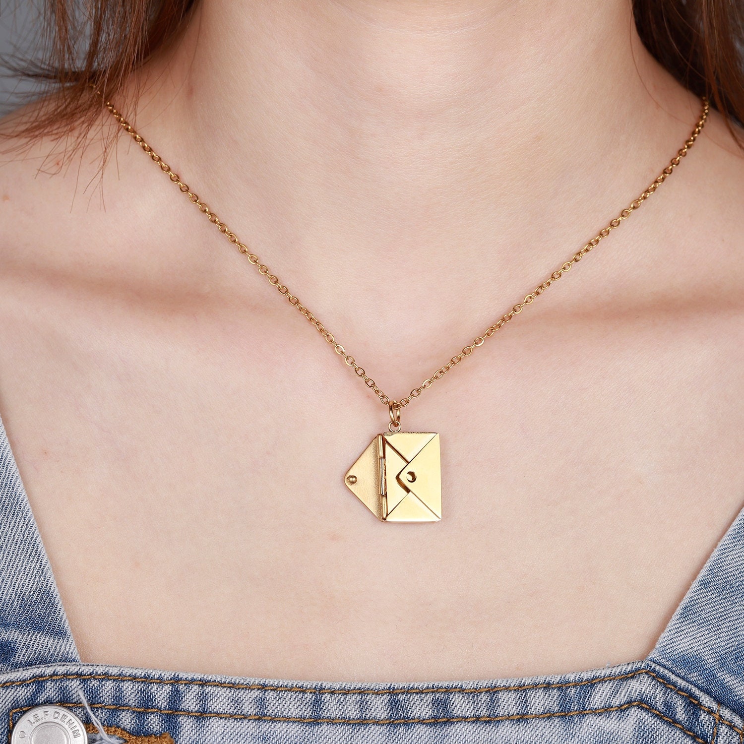 Love Letter Envelope Necklace Dainty 
