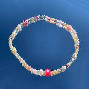 pink and white pearl necklace READY TO SHIP