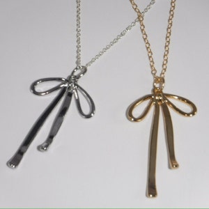 bow charm necklace READY TO SHIP