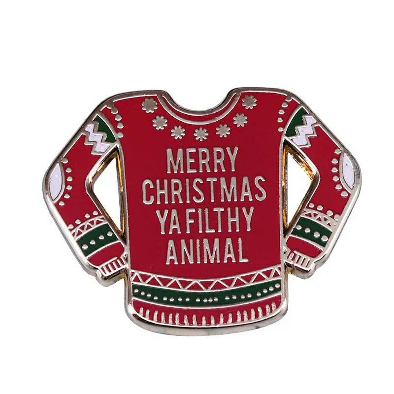 Merry christmas Ya filthy Animal christmas jumper metal pin | Etsy