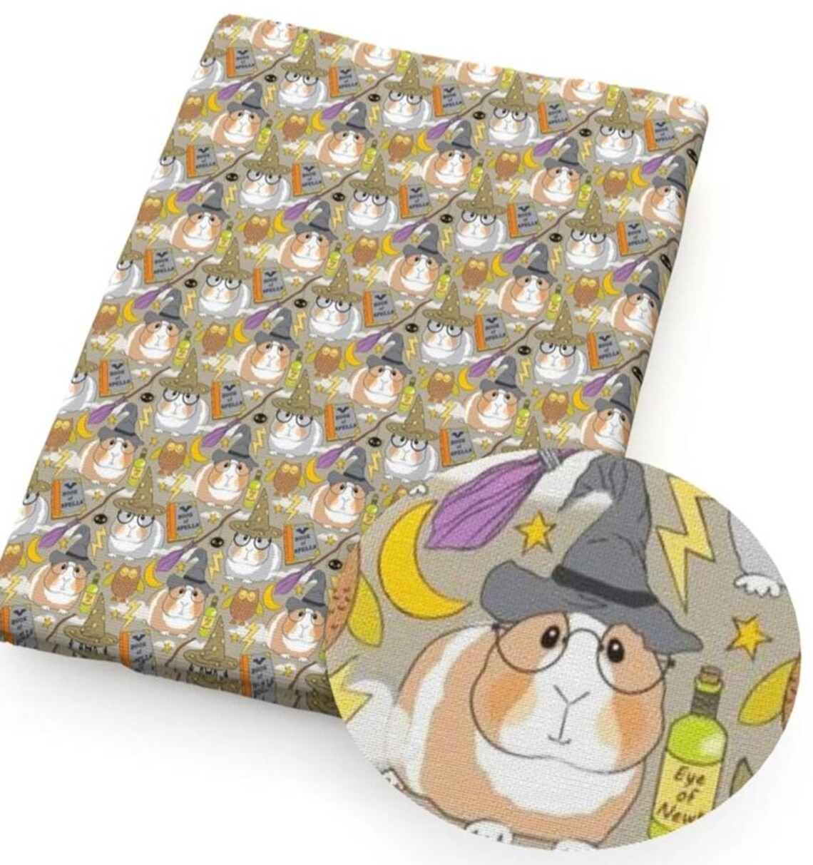 NEW COTTON wizard guinea pig print fabric fat quarters perfect Etsy