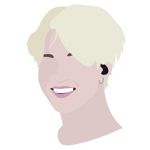 Minimalist BTS Portrait Designs - Jimin