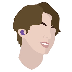 Diseños minimalistas de retratos de BTS - Jin