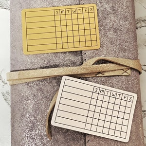 Autocollants de suivi des habitudes de la semaine (kraft et blanc) / calendrier Bullet Journal / SMTWTFS / autocollant de semaine vierge / organisateur de semaine