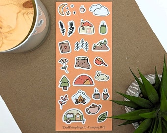 Camping Stickers / Outdoor Hiking / Wildlife / National Park / Forest / Campfire / Camper / RV Life / Mountain / Nature / Journal / Planner