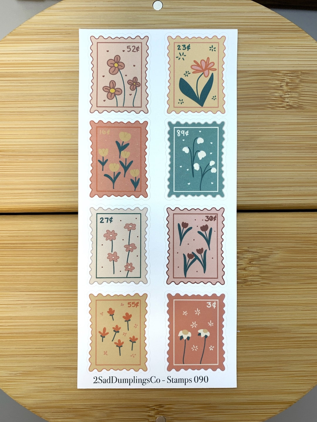 Flower Stamp Stickers for Journaling and Scrapbooks | Vintage ...