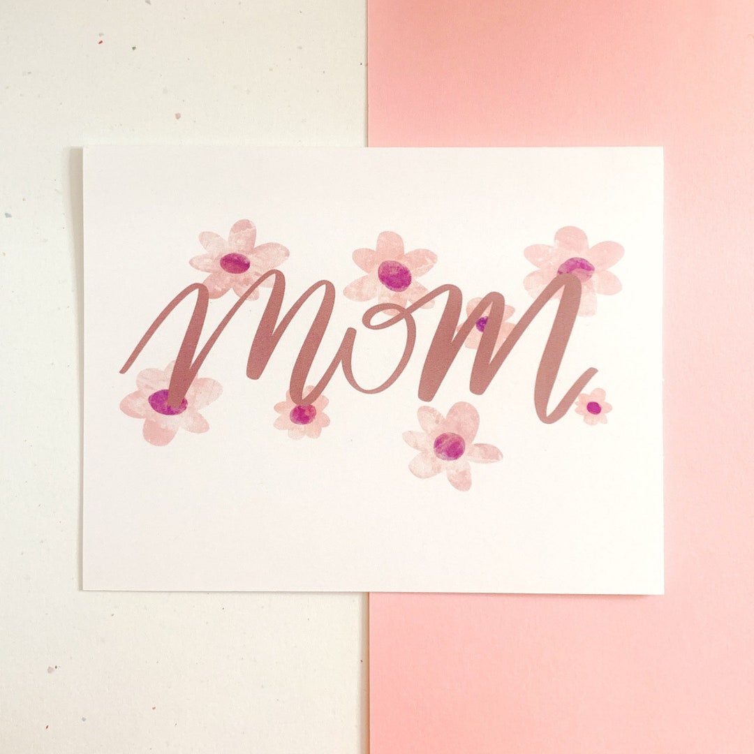 Floral Mother’s Day Card / Flowers for Mom / Personalized Stationery ...