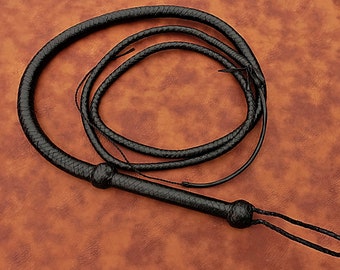 Bull whip Leather Indiana Jones Premium Quality Top Grain 100% Hide Handmade UK 